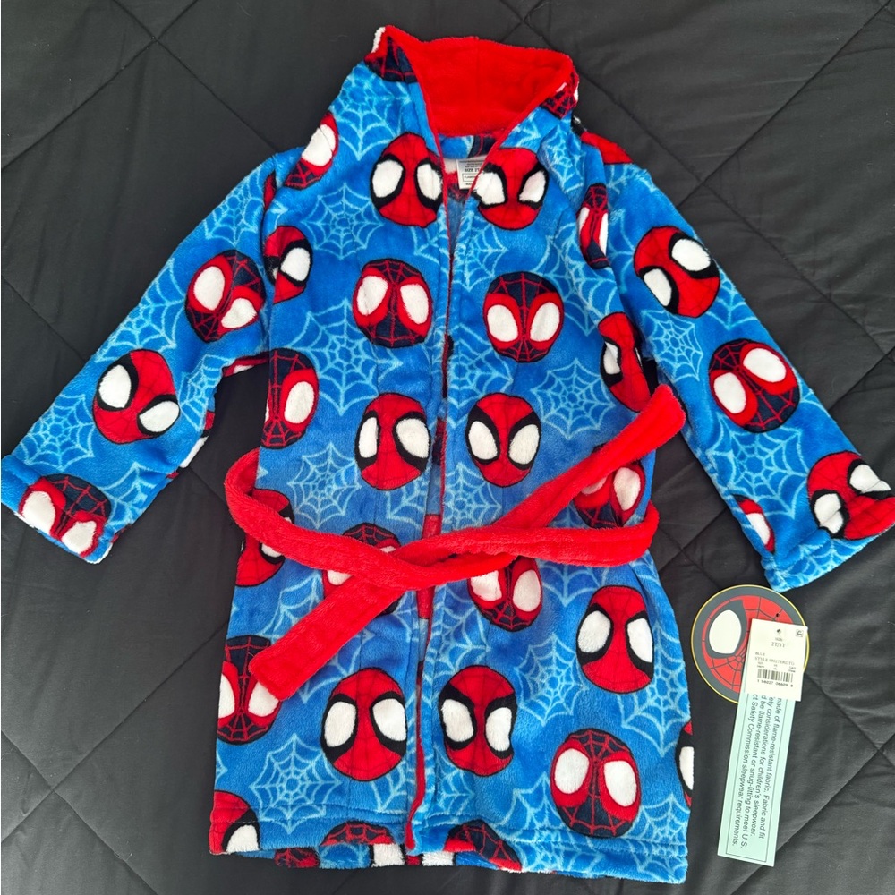 Blue and Red Spider-Man Kids' Robe